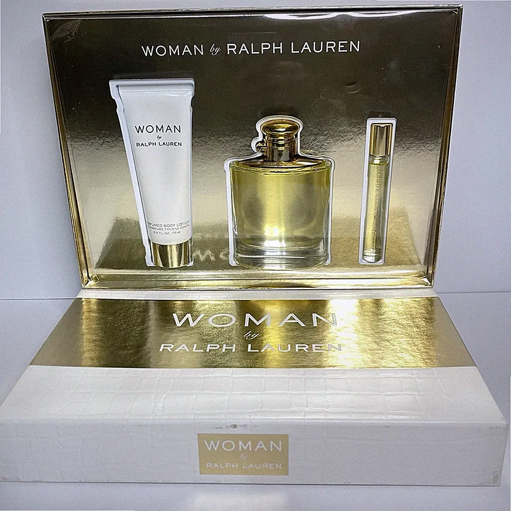 WOMAN By Ralph Lauren 3 piece ~ Gift set EDP 3.4 Oz. Perfume Spray NEW